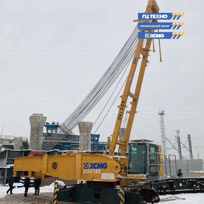 Гусеничный кран XGC180 передан крупной строительной компании занимающейся строительством эстакад и метро в городе Москва.